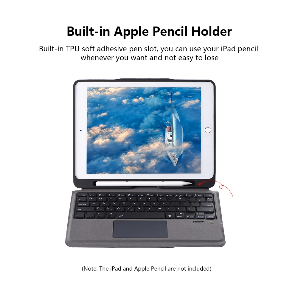 Чехол для iPad Air2 Pro 9 7 2017 2018 с беспроводной клавиатурой сенсорная панель футляр