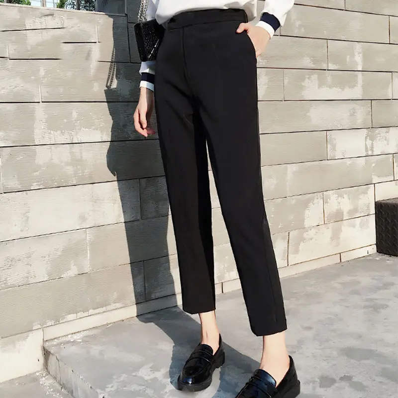 

[high quality Chiffon] women's nine point suit pants
