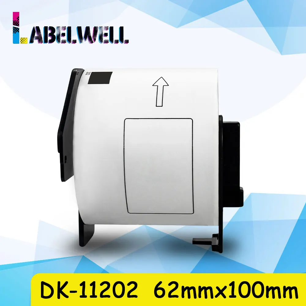 Labelwell 1 рулон совместимой фотоэтикетки белая бумага для Brother DK11202 совместимы с