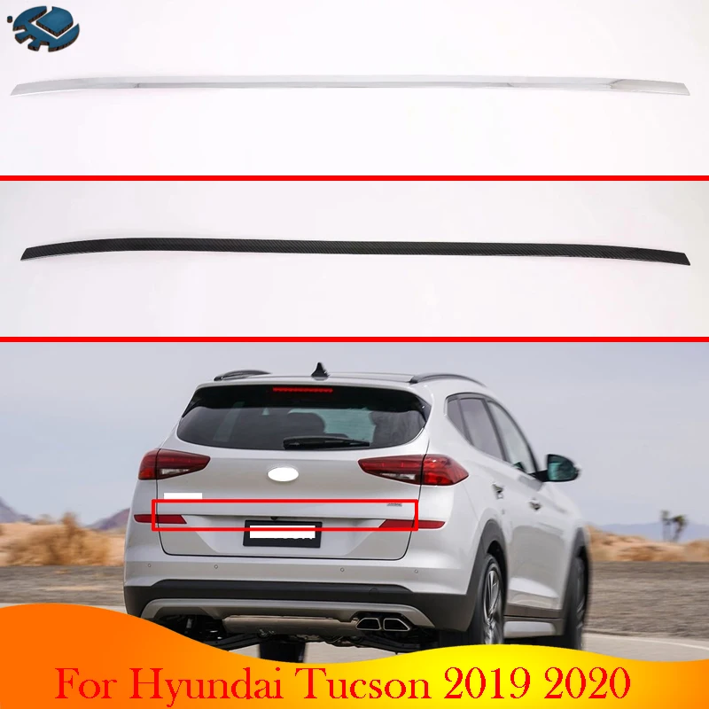 Для Hyundai Tucson 2019 2020 ABS Хромированная накладка на заднюю дверь багажник молдинг