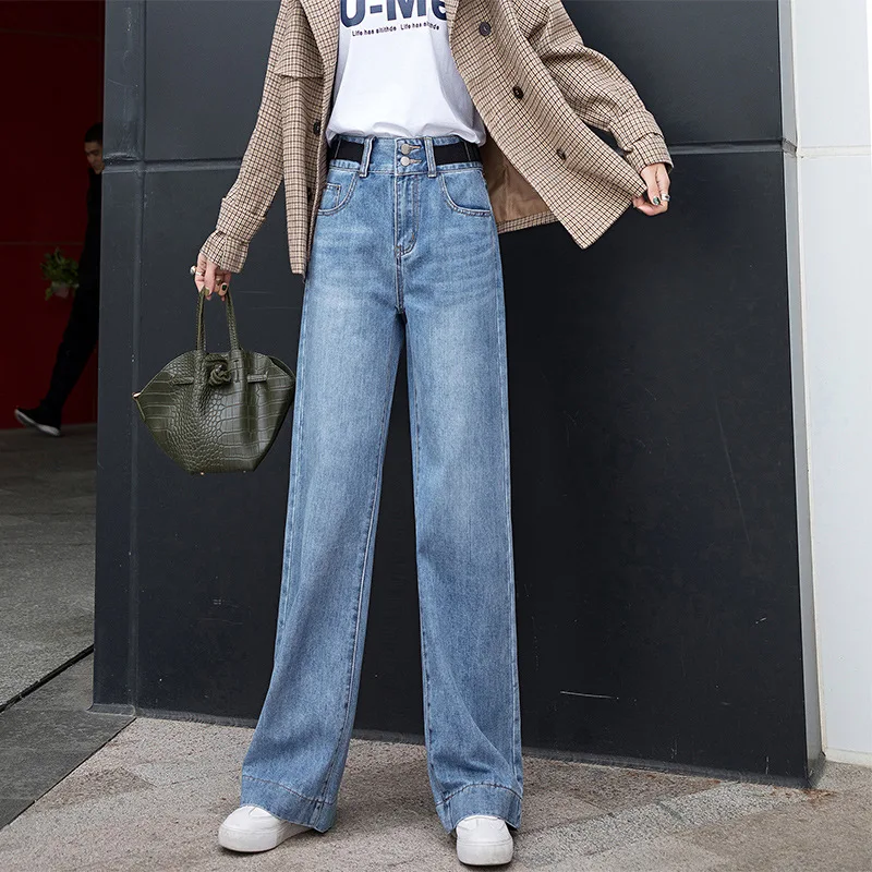 

Fleece Pants New Wide Jeans Woman Velvet Pants Wide Leg Pantalon Hiver High Waist Winter Jeans Women Loose Pantalon Femme Hiver