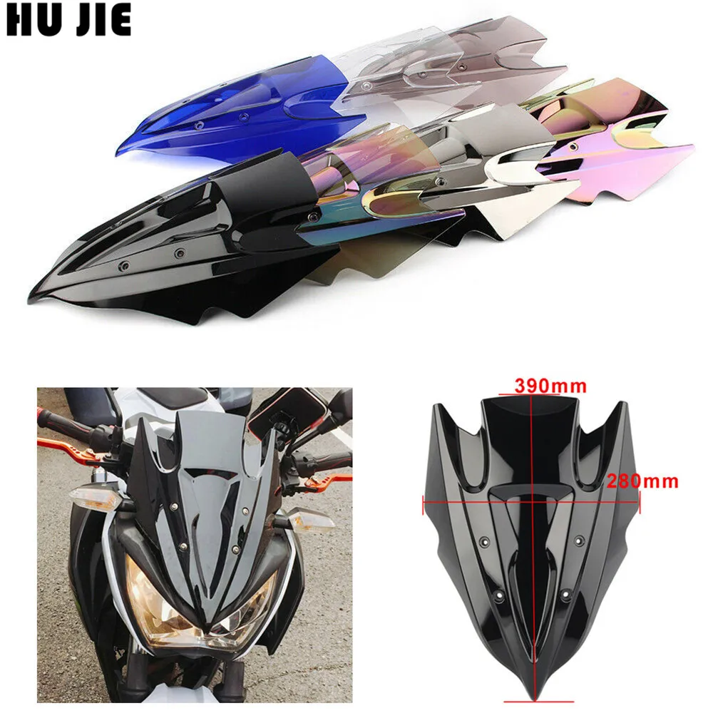 

Мотоцикл двойной пузырь лобовое стекло ветер экран для Kawasaki 2013 2014 2015 2016 2017 2018 Z250 Z300 Z 250 300 черный дым
