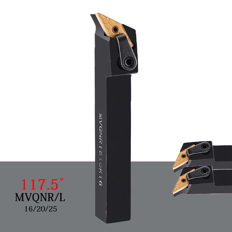 

External Turning Tool Holder MVQNR MVQNL MVQNR1616 MVQNR1616H16 MVQNR2020K16 MVQNR2525M16 Lathe Cutting Tool Shank Bar 1PCS