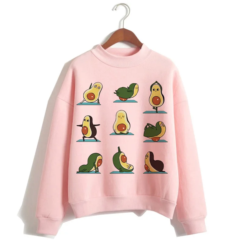 Новинка 2020 модные женские дизайнерские толстовки с капюшоном авокадо длинным