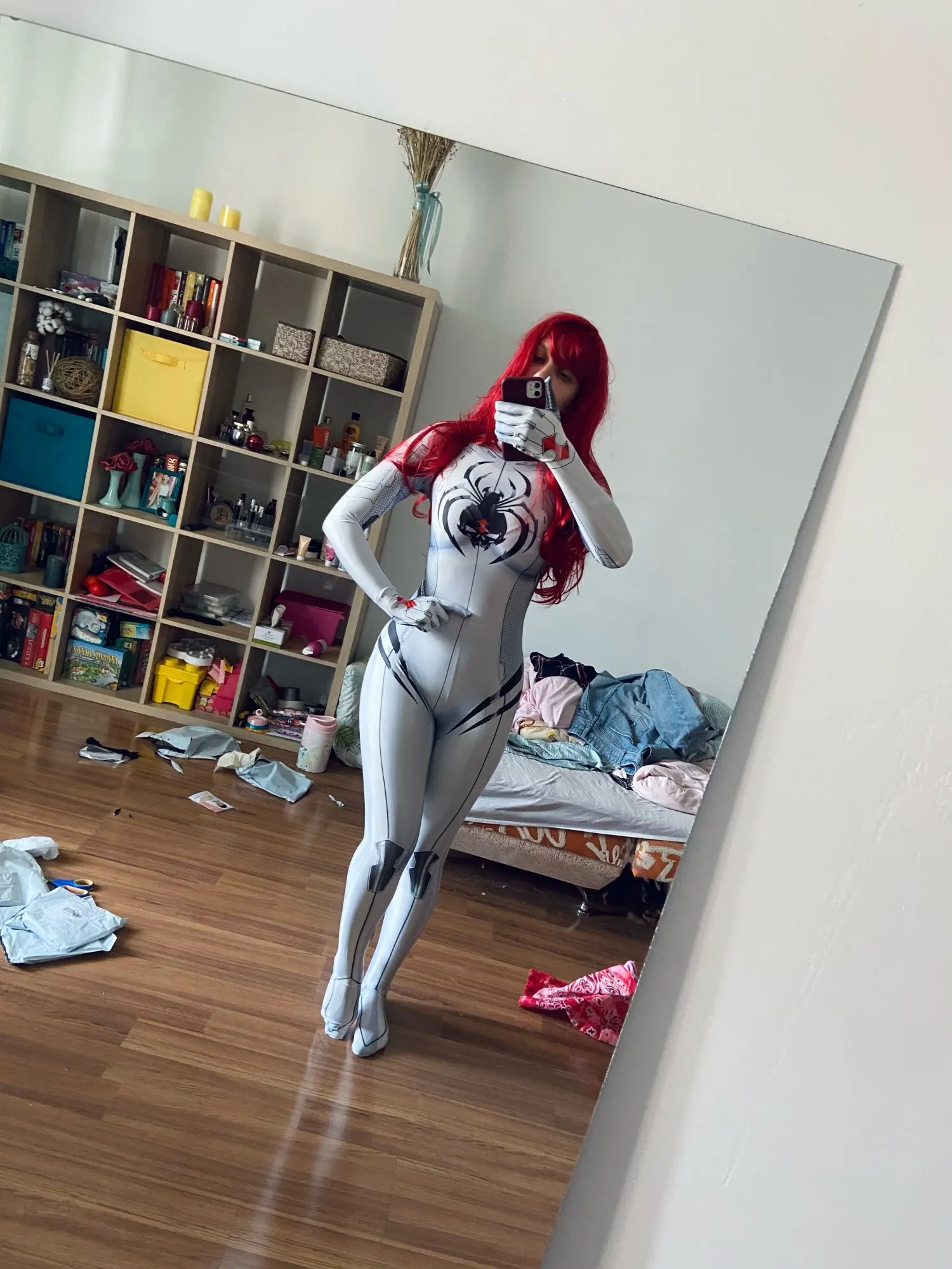 Белый Джейми Черная Вдова косплей костюм девочек женские супергерой зентай для