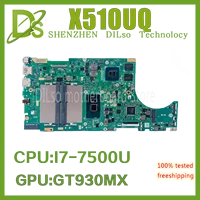 x510uq motherboard for asus x510unr x510ur s5100ur s5100uq x510urr riginal laptop motherboard i7 7500u cpu gt930mx 100 working