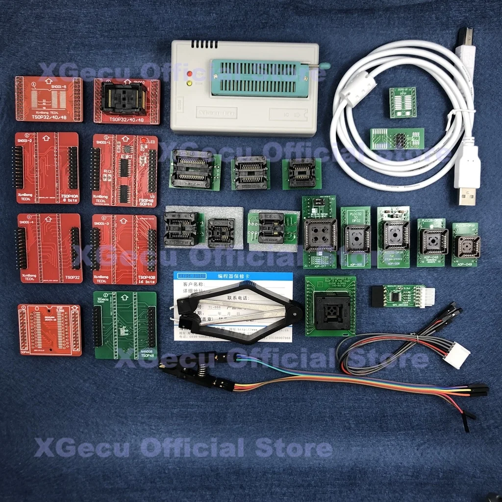 Универсальный программатор V10.80 XGecu TL866II Plus с поддержкой USB 16000 + IC SPI Flash NAND EEPROM MCU