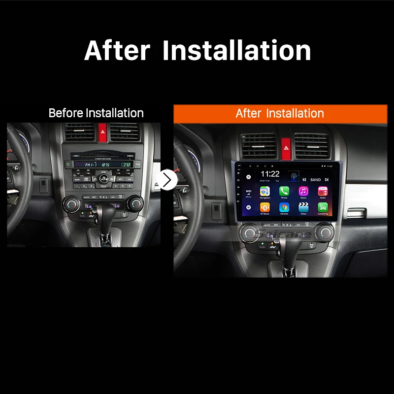 Автомагнитола Seicane 2 Din Android 10 0 9 дюймов GPS навигация Bluetooth для Honda CRV 2006 2007 2008 2009 2010