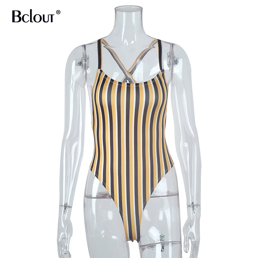 Bclut летний сексуальный цельный купальник женский комбинезон с открытой спиной