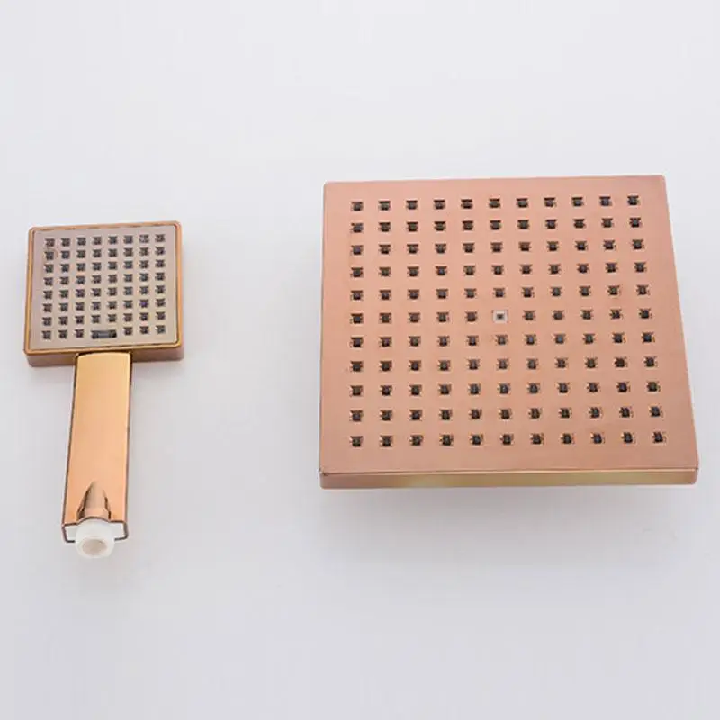 Настенный смеситель для душа кран водопад 8 дюймов 3 функции квадратная насадка