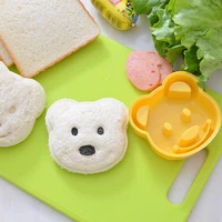 cute sandwich mold cutter little bear shape bread embossed device cake mold creative tool kitchen breakfast accessories