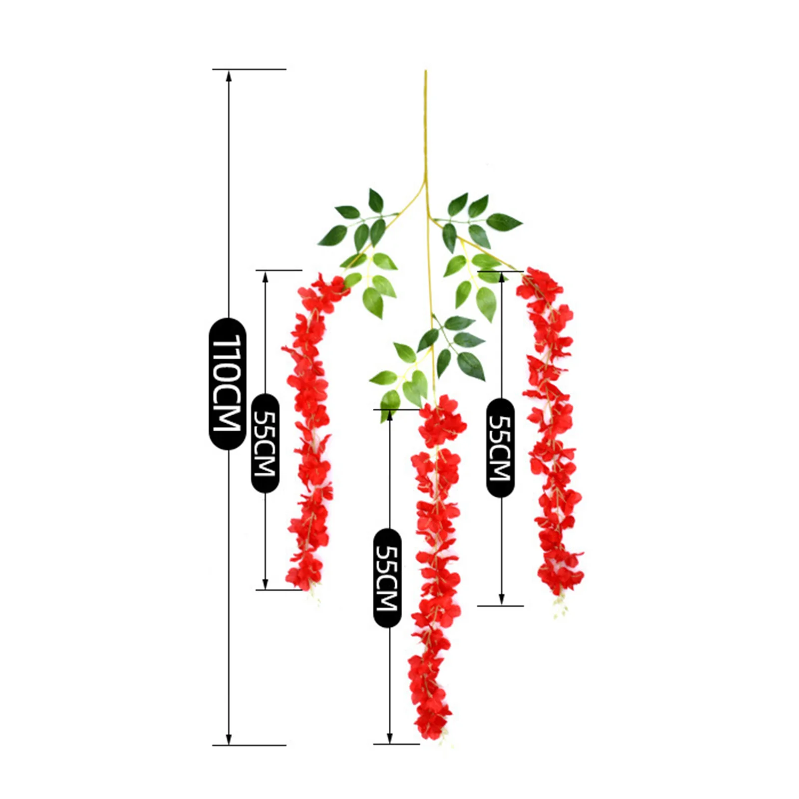 

12PCS Artificial Violet Plastic Flower Wedding Ornament Shooting Prop Hanging Fake Flowers Courtyard Decoration Supplies