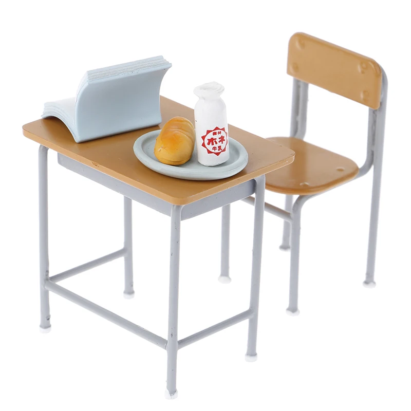 1 Набор стол и стул для кукольного домика миниатюрных классных классов детей
