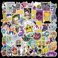 1052pcs cartoon anime colorful psychedelic trippy stickers for aesthetics laptop guitar luggage phone graffiti sticker decals