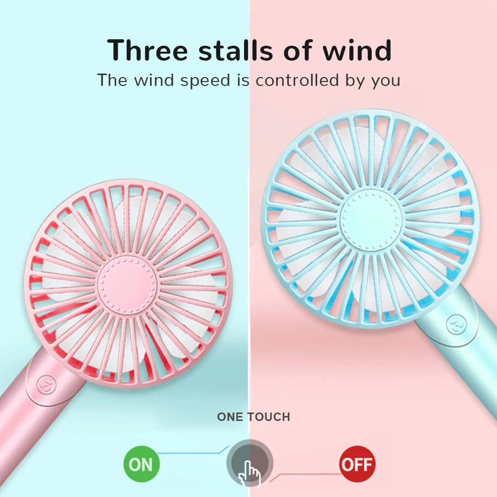 Летний кулер портативный вентилятор ручной USB перезаряжаемый Мини Складной для