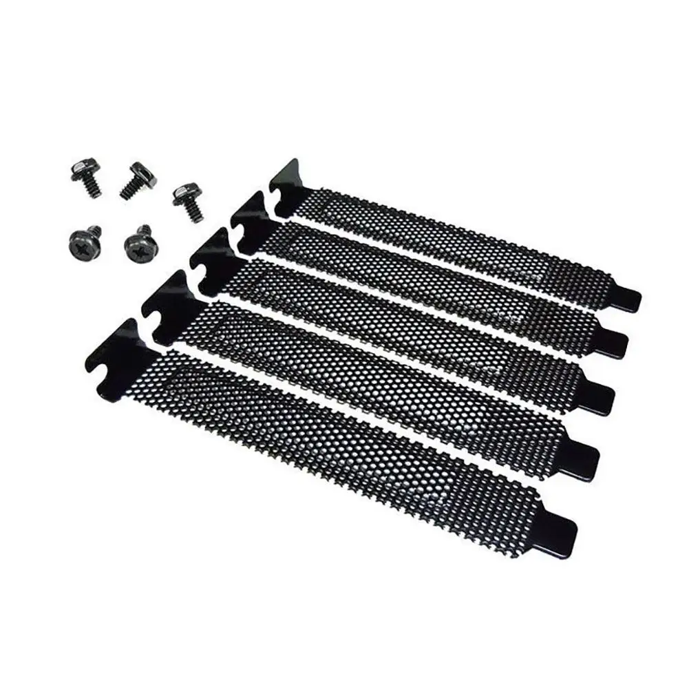 

New Arrival 5Pcs Metal Heat Dissipation Computer PCI Slot Cover Dust Filter Blanking Plate