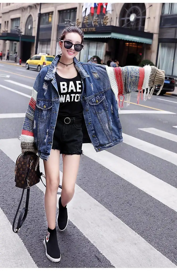 

Fy6619 Fad spring autumn winter new women Vogue casual Denim Jacket woman female OL womens fall jackets