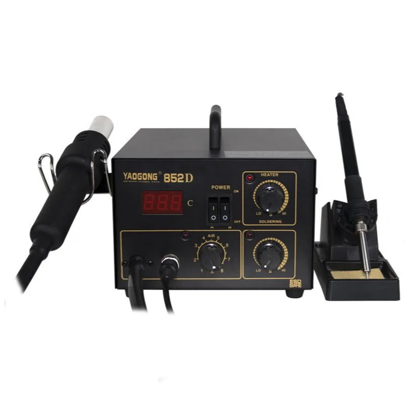 

Yaogong 852D Anti static DC hot air gun disassembly and welding platform BGA air pump 2 in 1