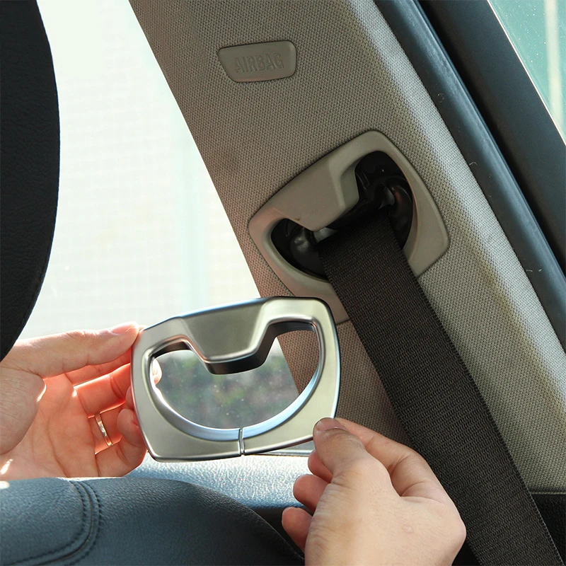 2x Хромированная Пластина ABS сиденья пояс безопасности стойки Оконная Рама