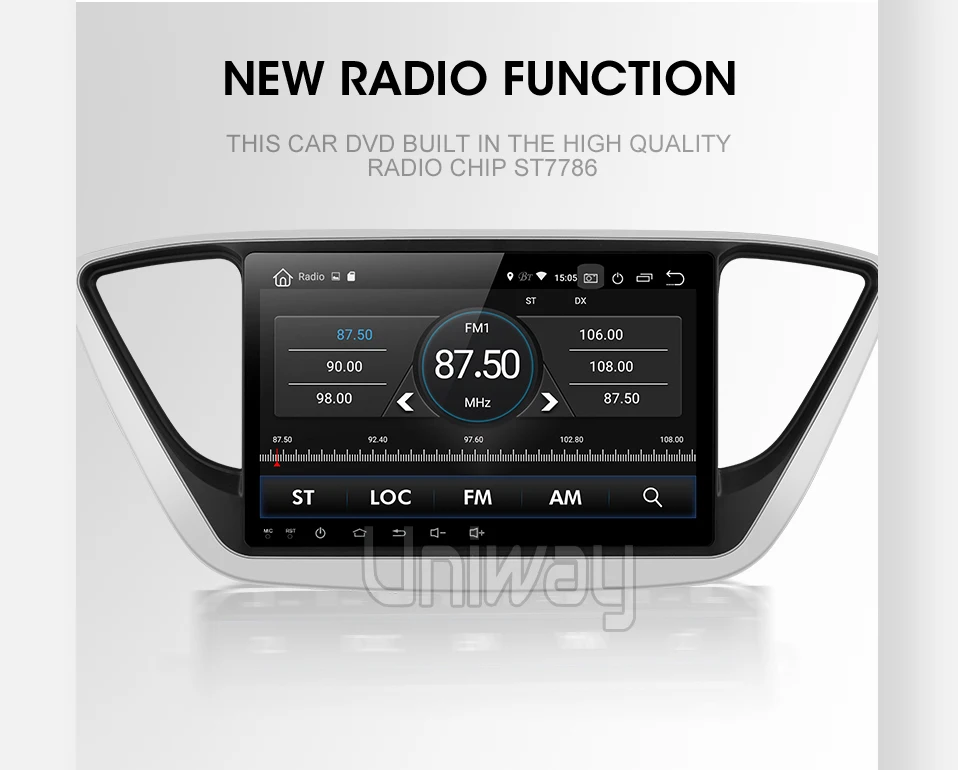 Uniway A17YN9071 android 9,0 автомобильный dvd для нового hyundai verna solaris accent автомобильный Радио мультимедийный плеер gps стерео