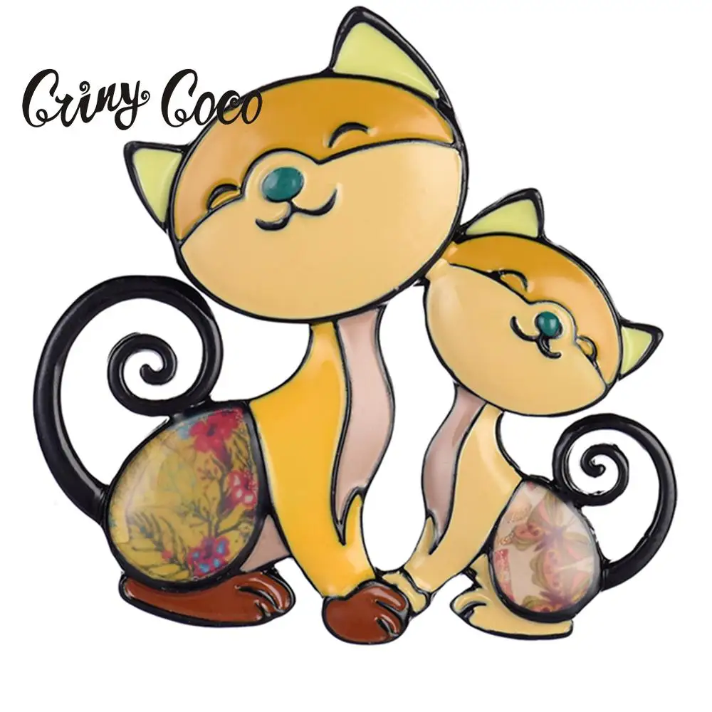 Женская Брошь с эмалью брошь в форме кошки подарок на день рождения