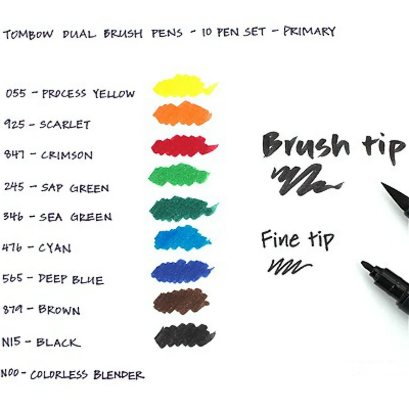 TOMBOW AB-T Япония 96 цветов две головки художественная кисть Набор ручка для рисования Профессиональный водный маркер ручка для рисования