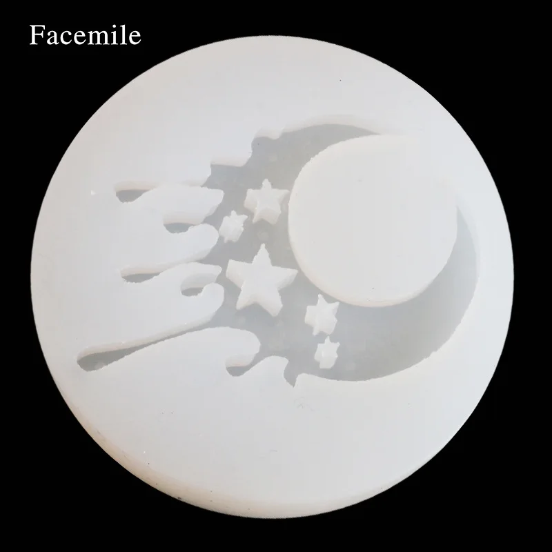 

Star Moon Crystal Epoxy Jewelry Silicone cake chocolate mould DIY cake baking tools