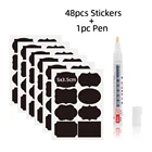 Наклейки на доску, для банки, бутылки для органайзера этикеток, 48 шт.