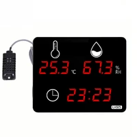wall thermometer for barometer household thermometers with probe temperature meter time display digital lx925