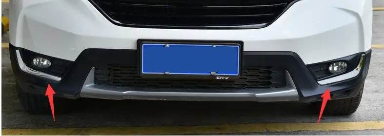 2 шт. наклейки на передние противотуманные фары из нержавеющей стали для HONDA CRV 2017