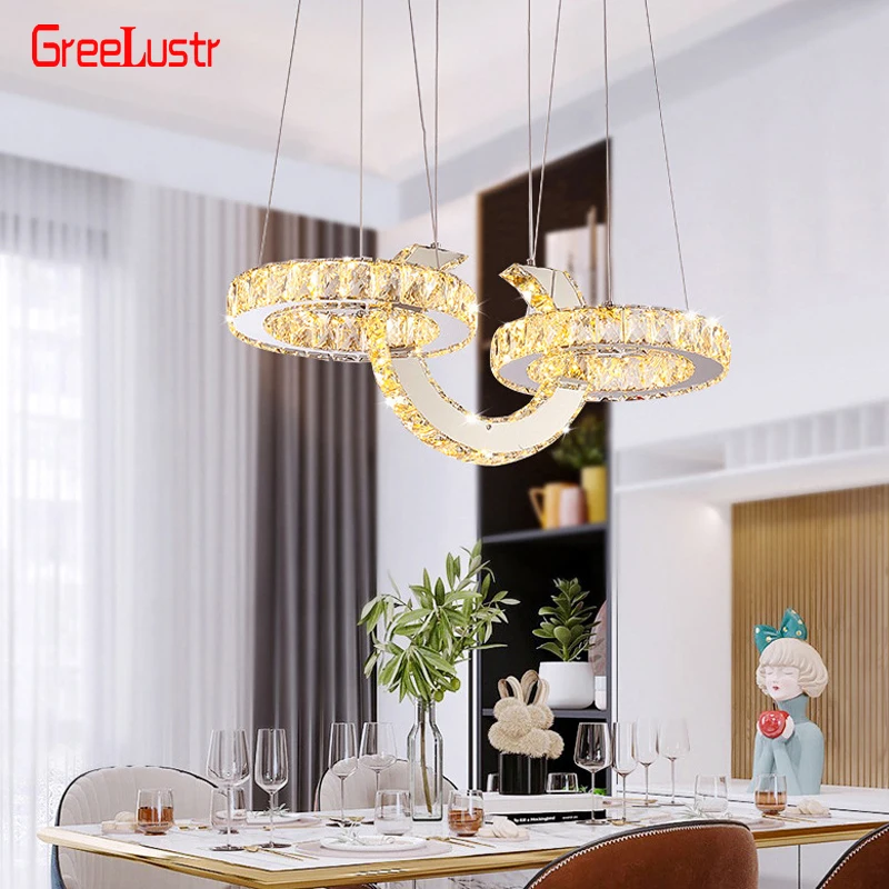

Modern Luxury Crystal Ceiling Lamps Interior Decoration Ceiling Chandelier Pendant Hanging Light Lamps Luminarias Simpl Dimmer