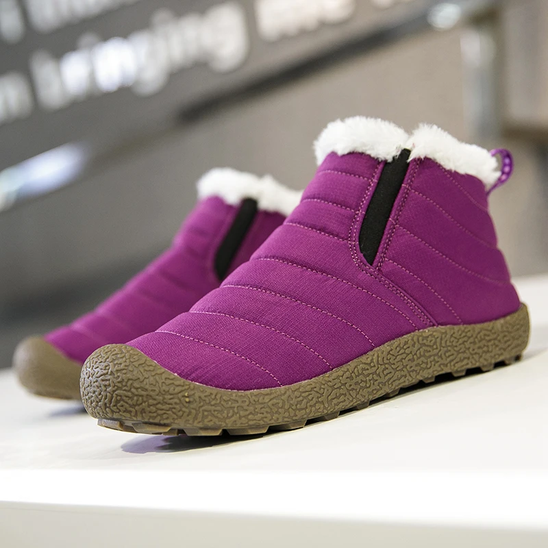 Hot Sale Ladies Winter Fashion Cold-Proof Plus Velvet Snow Boots Men's Outdoor Waterproof Upper Warm Cotton Shoes 35-46#