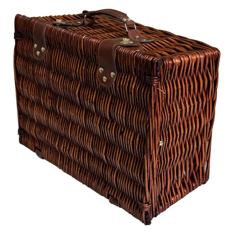 Корзина для пикника корзина плющ ротанг вязаный посуда фрукты Еда ручная