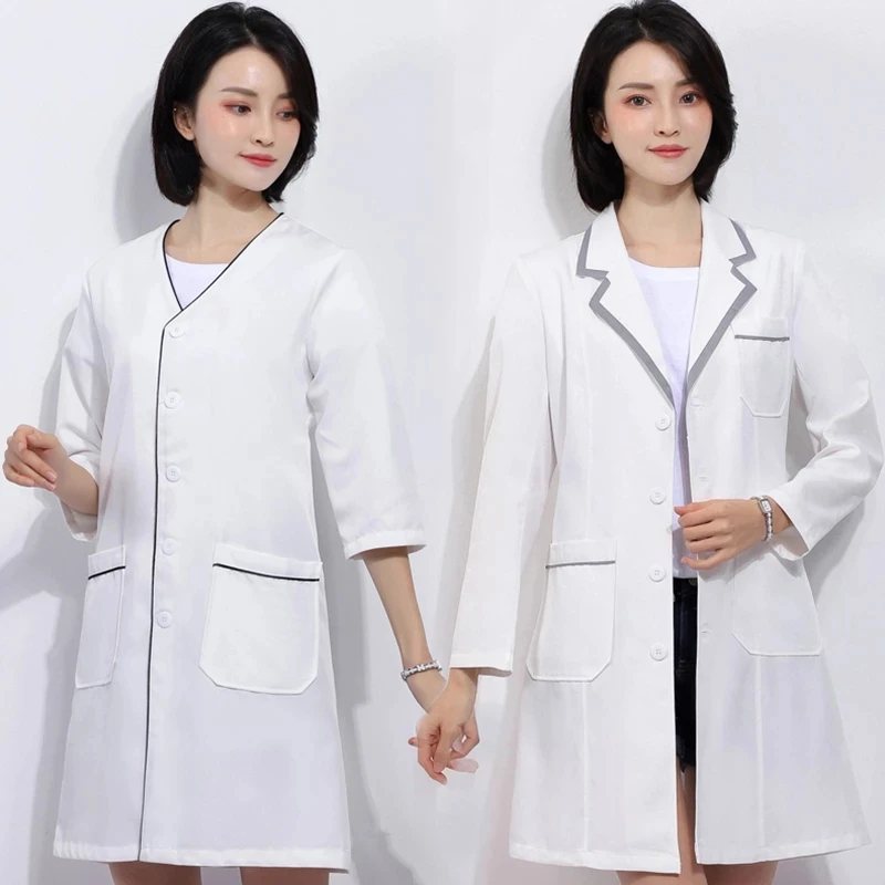 Модная кожаная Рабочая одежда для менеджеров спа-форма scrub форма белого цвета