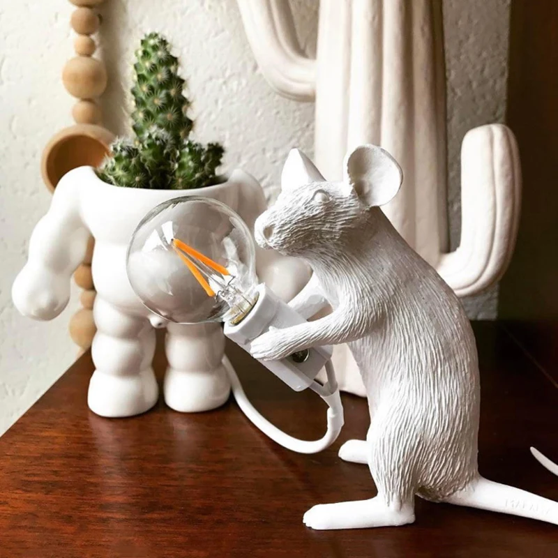Популярная Настольная лампа в форме мыши полимерный Настольный светильник