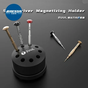 2uul mobile phone repair tool screwdriver holder rotating base multifunctional aluminum alloy 9 hole screwdriver storage rack free global shipping