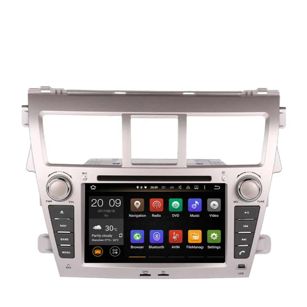 Автомобильный GPS-навигатор на Android 10 0 для Toyota Vios 2007-2012 автомобильный радиоплеер