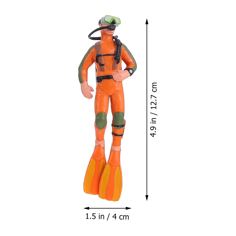 

4pcs PVC Simulation Diver Decoration Mini Sand Table Scene Figure Ornaments