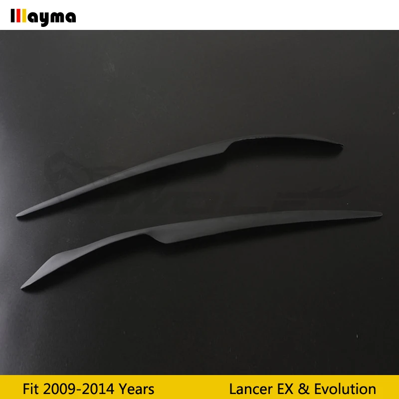 Накладка на переднюю фару из углеродного волокна 2 шт. для Mitsubishi Lancer EX Evolution Evo 10th