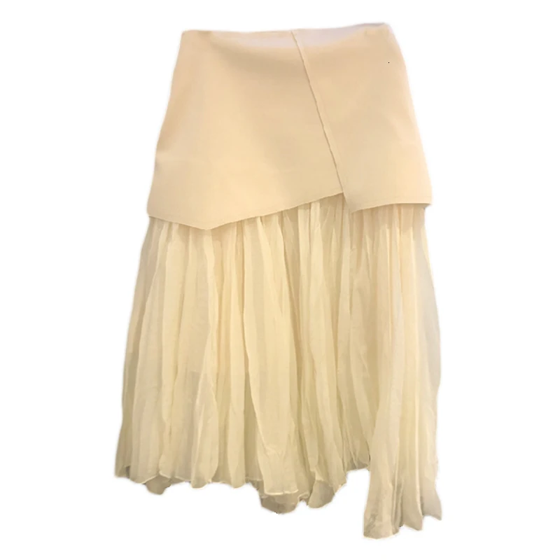 Корейский стиль 2020 весна и осень новые женские юбки модные однотонные хлопковые