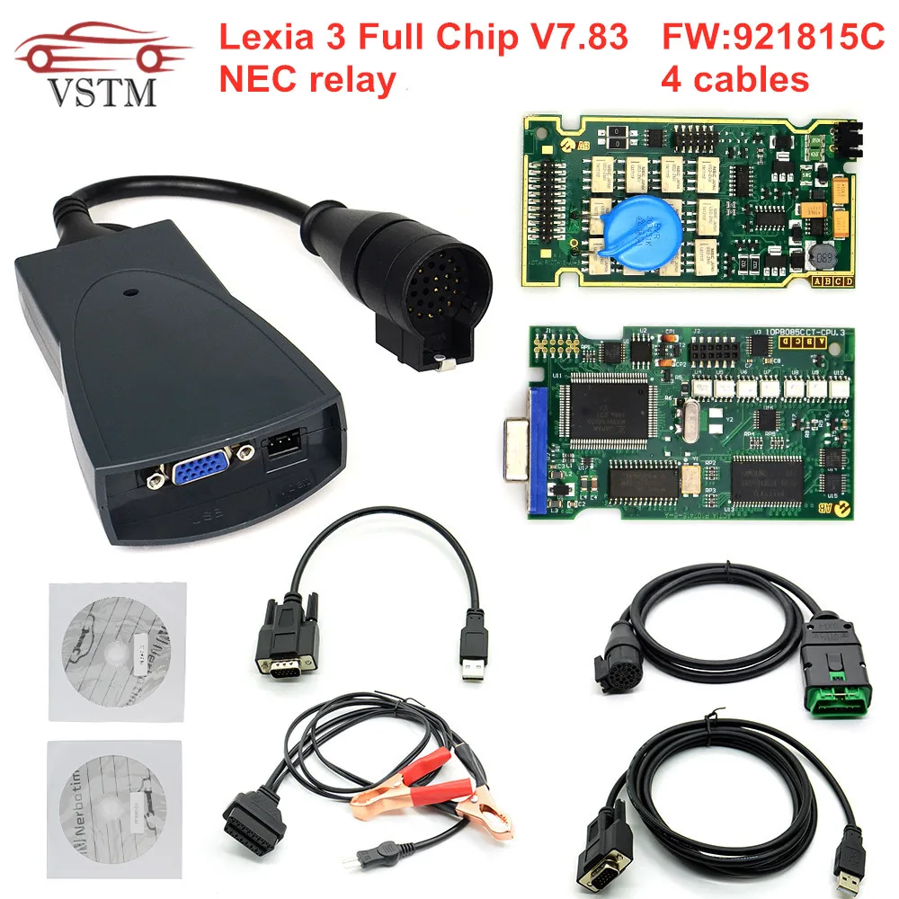 Полный чип Lexia 3 PP2000 Diagbox V7.83 с прошивкой 921815C Lexia3 V48/V25 для прит-ro-en Pe-ugeot OBDII