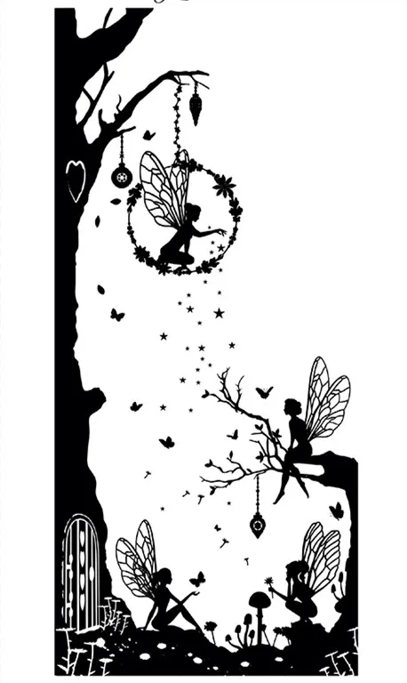 

Background fairy stamp Clear Stamp for Scrapbooking Transparent Silicone Rubber DIY Photo Album Decor 601