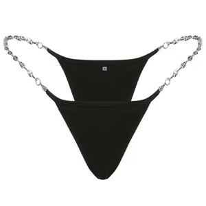 Sexy Metal Chain G-string Lingerie for Women Panties Body Chain Decoration Intimates