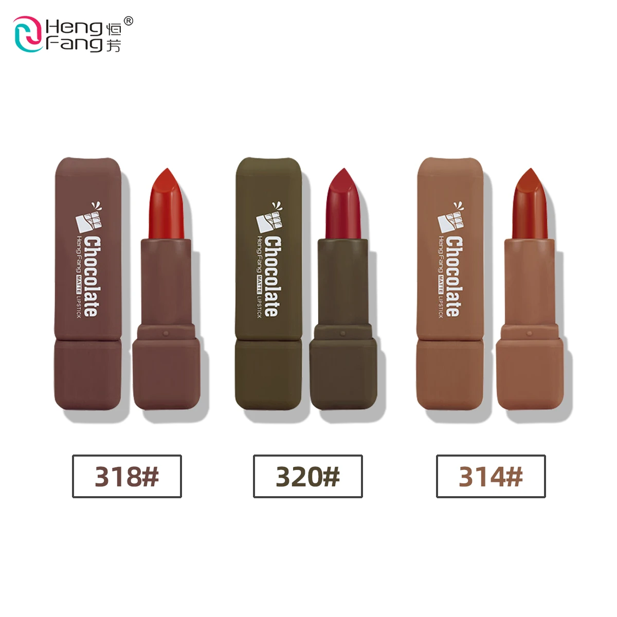 Губная помада HengFang Rich с шоколадным вкусом Мягкий туман Макияж для губ косметика