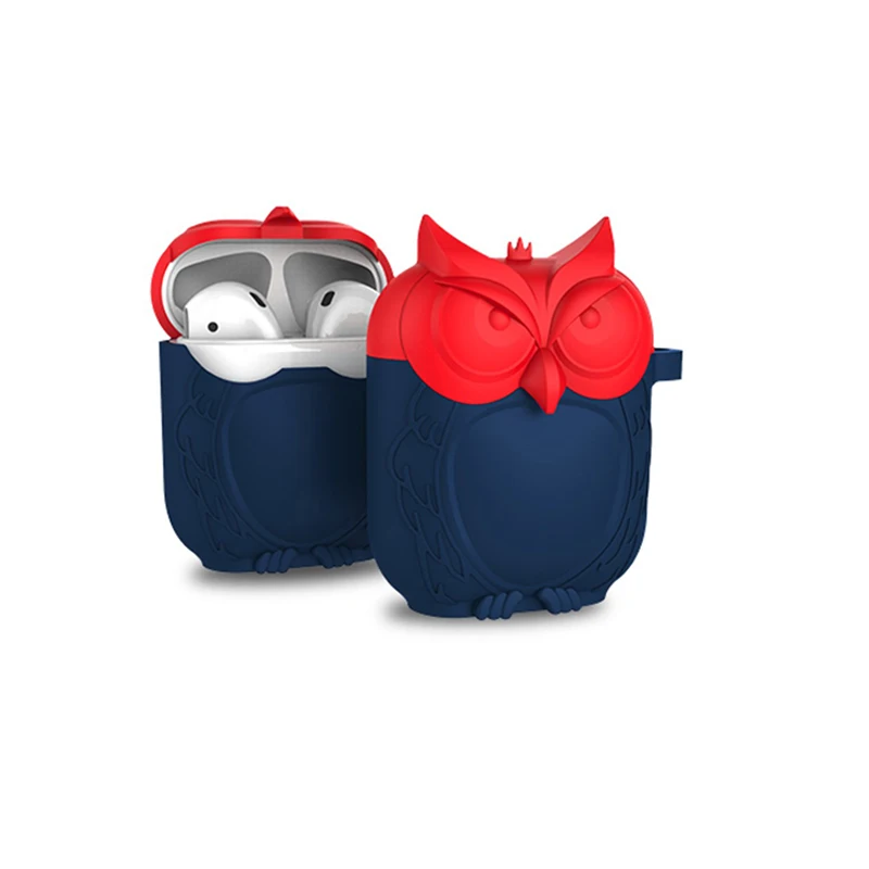 Силиконовый чехол для наушников в форме совы, силиконовый чехол для Apple Airpods