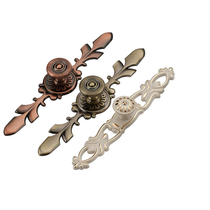 Классическая Ручка для шкафа с ящиком бронзовый туалетный столик ванной комнаты