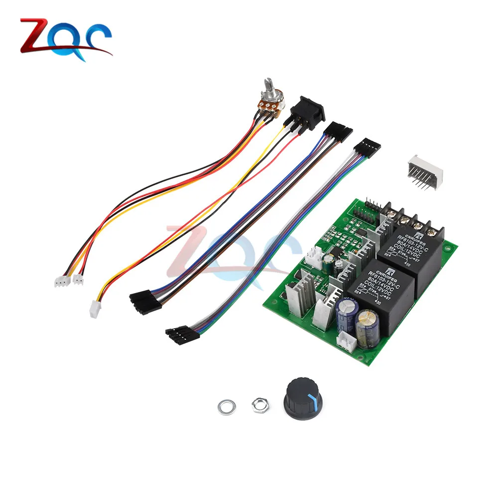 PWM контроллер скорости двигателя постоянного тока DC 10 55V цифровой светодиодный