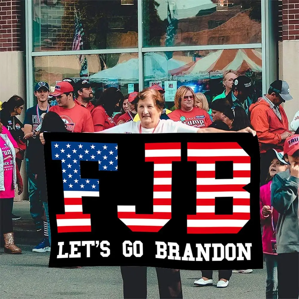 Nation American Flag Trump Support Indoor Outdoor Flags Banner Let's Go Brandon FJB |