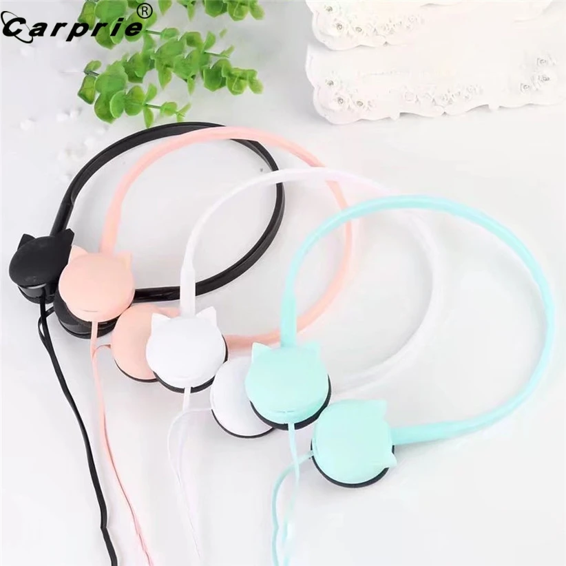 Проводные наушники CARPRIE с изображением кошки 4 цвета 3 5 мм AUX для iPhone Android 201 |