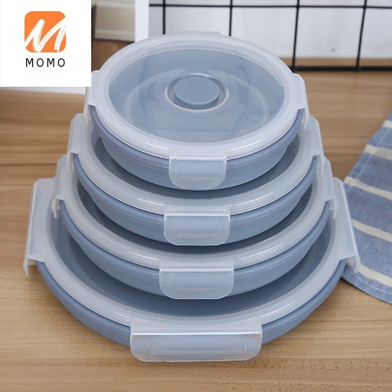 

Y039A Food grade silicone round lunch boxes